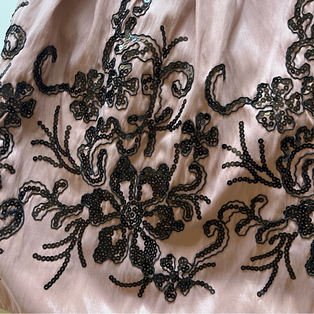 SLNY Black Summer Rose Lace Wrap Dress - Picture 4 of 9